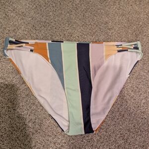Roxy Multicolor Striped Bikini Bottom